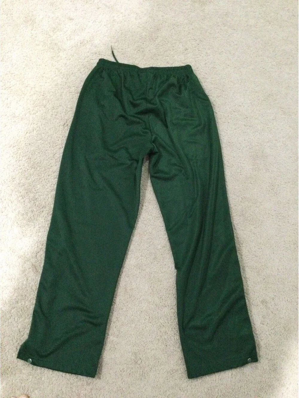 VTG 90s Don Alleson Athletic Bottom Zip Snap Sweat Pants Green Mens M 30